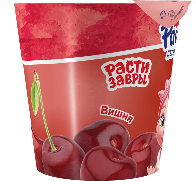 Вид упаковки желе Растишка вишня сбоку