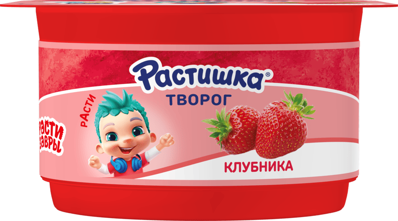 Растишка творог клубника, упаковка