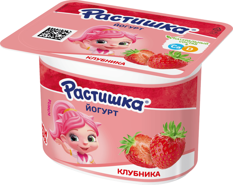 Детский йогурт с клубникой