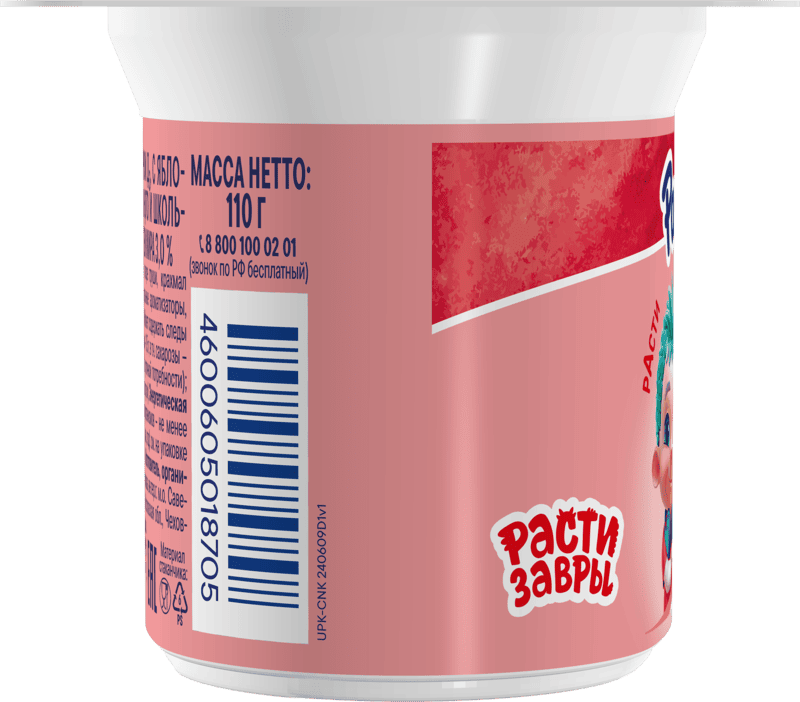 Состав детского йогурта яблоко-груша