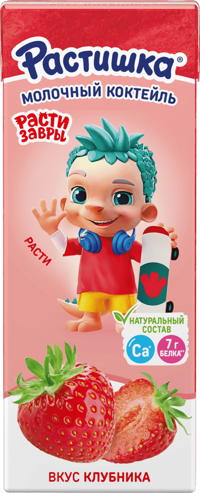 Детский молочный коктейль Растишка Клубника 210 г