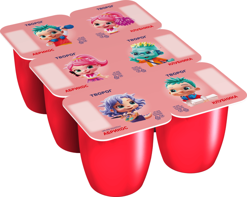 Творожок Растишка клубника абрикос 6x45 г