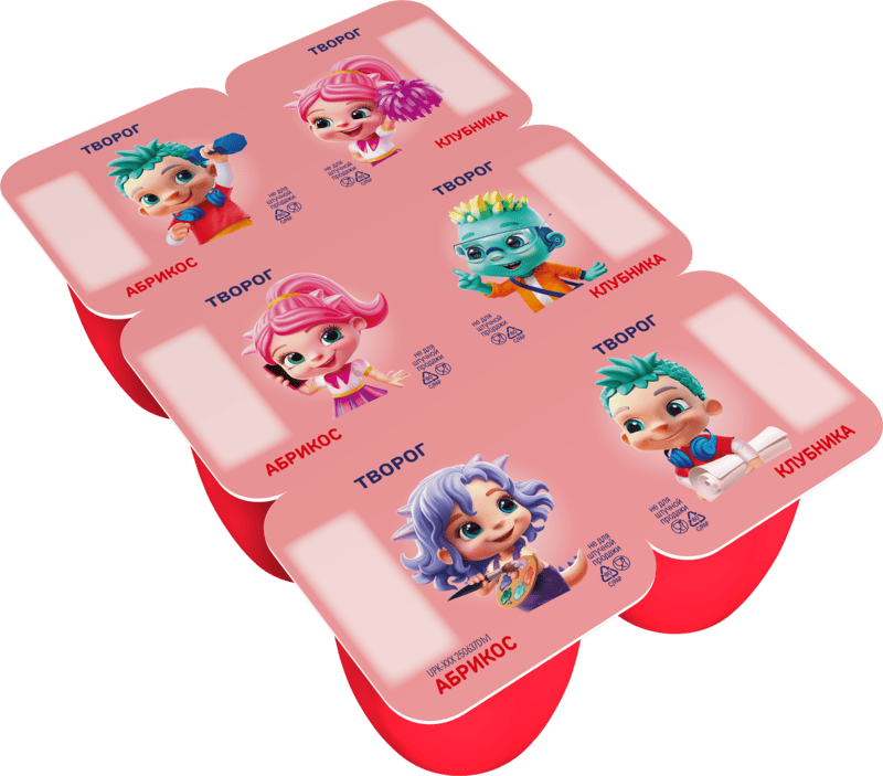 Творожок Растишка клубника абрикос 6x45 г