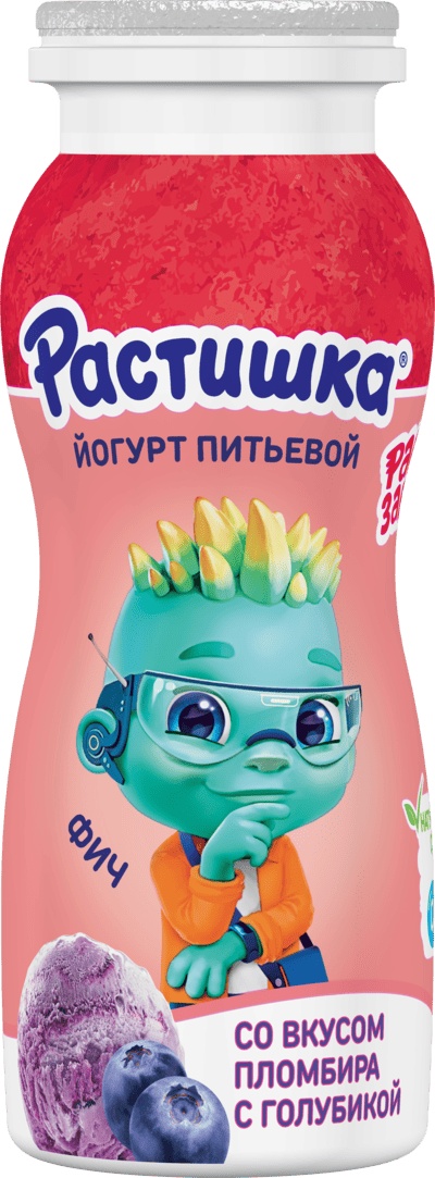 Питьевой йогурт со вкусом пломбира с голубикой — Фич